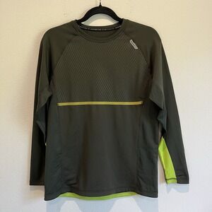 Hind Running Long Sleeve 24/7 356 RUN Mens Sz M Green Jogging Exercise Shirt